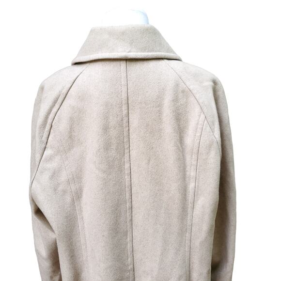 London Fog Tan Wool Blend Pea Coat Trench Size XL - Picture 10 of 15